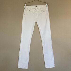Citizens Of Humanity White Straight Leg Jeans